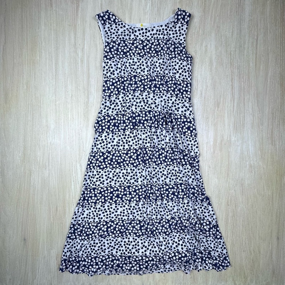 Boden Rosamund Floral Sleeveless Posy Stripe Jersey Midi Dress Size 8